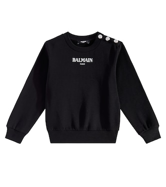 Sudadera de jersey de algodón con logo | Balmain Kids