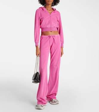 Felpa BB Motel in velluto di misto cotone con cappuccio | Balenciaga