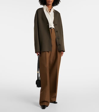 Pantalon ample à taille haute en laine | Tod's