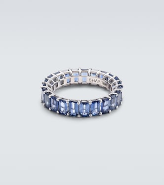 Eternity 18kt white gold ring with sapphires | Shay Jewelry