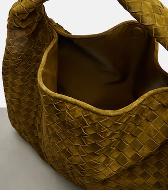 Sac Hop Large en daim Intrecciato  | Bottega Veneta