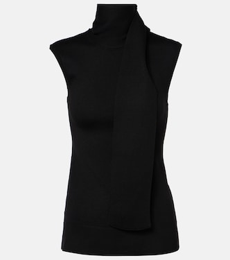 Top de mezcla de lana con fular | Toteme