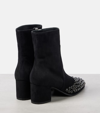Bottines en daim à ornements | Alaïa
