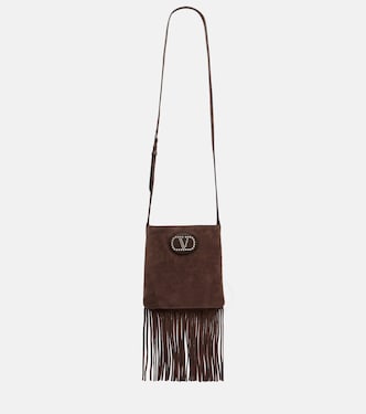 Borsa a tracolla Nellcôte in suede | Valentino Garavani