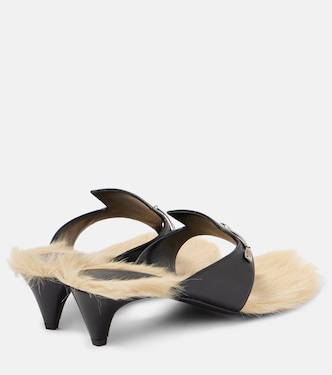 Sandali in pelle con shearling | Magda Butrym