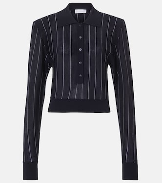 Pinstripe wool polo sweater | Stella McCartney