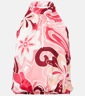 Top Clea de satén estampado | Poupette St Barth