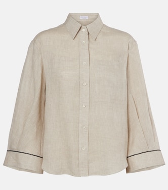 Monili linen shirt | Brunello Cucinelli