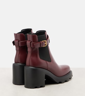 VLogo Signature 90皮革及踝靴 | Valentino Garavani