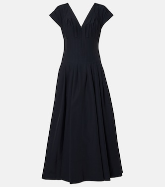 Nina pleated cotton-blend midi dress | Simkhai