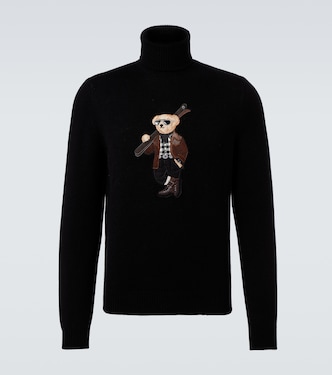 Embroidered cashmere turtleneck sweater | Ralph Lauren Purple Label