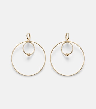 Echo 18kt gold hoop earrings with diamonds | Spinelli Kilcollin