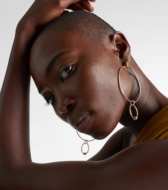 Echo 18kt gold hoop earrings with diamonds | Spinelli Kilcollin