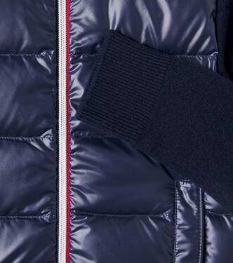 罗纹针织羽绒开衫 | Moncler Enfant