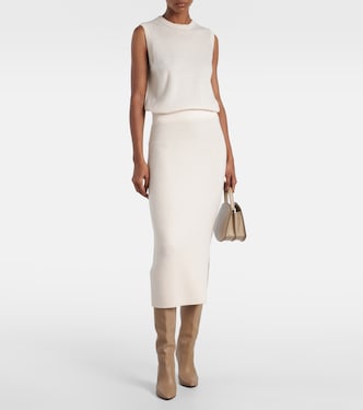 Wool and cashmere midi skirt | Jardin des Orangers