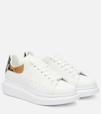 Oversized snake-effect leather sneakers | McQueen