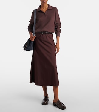 Wool-blend midi skirt | Brunello Cucinelli