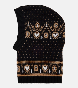 Caspian Fair Isle cashmere hood | Khaite
