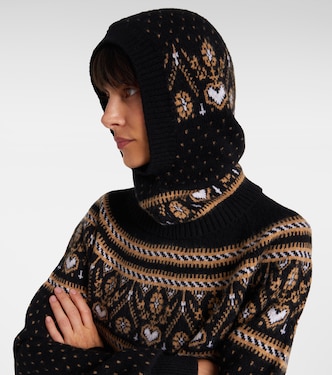 Caspian Fair Isle cashmere hood | Khaite