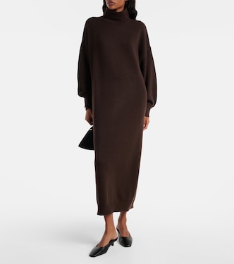 Turtleneck wool and cashmere sweater dress | Jardin des Orangers