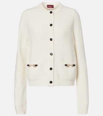 Cárdigan de lana y cachemir con Horsebit | Gucci