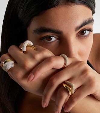 Ring New York 66 Medium aus 18kt Gelbgold mit Diamanten | Engelbert