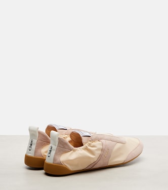 حذاء سنيكرز مقلّم بالجلد السويدي Kick | Chloé