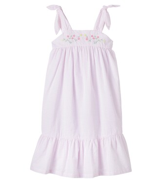 Embroidered gingham cotton dress | Tartine et Chocolat