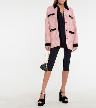 Checked wool-blend jacket | Miu Miu