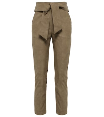Pantalon Tessa en cuir synthétique à taille haute | Simkhai