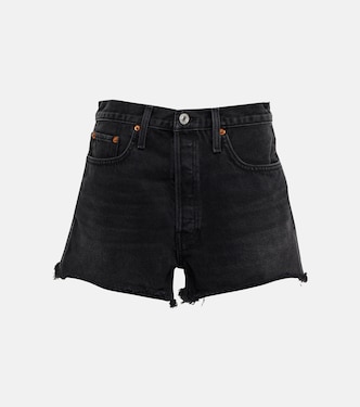Shorts di jeans anni ‘70 a vita alta | Re/Done