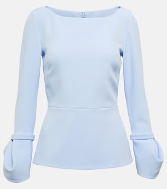 Peplum crêpe top | Safiyaa