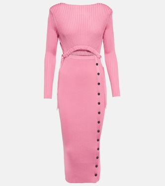 Ribbed-knit midi dress | Self-Portrait