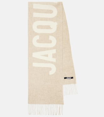Sciarpa in jacquard di lana con logo | Jacquemus