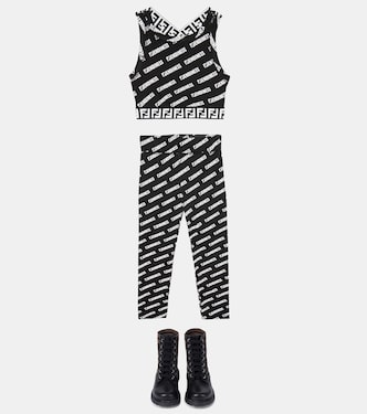 Leggings de punto fino con logo | Fendi Kids