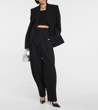 x Hailey Bieber HB wide-leg wool pants | Wardrobe.NYC