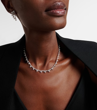 Collana Rivulet Tears in oro bianco 18kt con diamanti | Ileana Makri