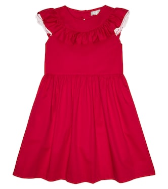 Ruffle-trimmed cotton-blend dress | Il Gufo