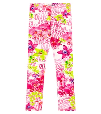 Cotton jersey leggings | Versace Kids