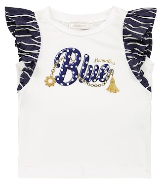 Cotton jersey printed top | Monnalisa