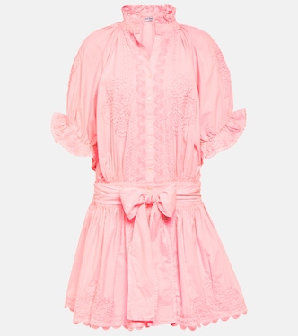 Embroidered cotton poplin shirt dress | Juliet Dunn