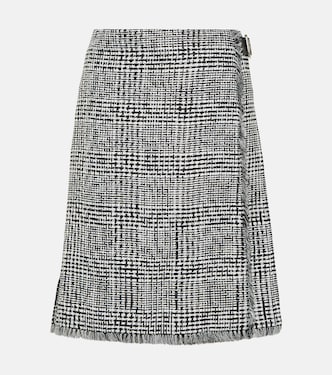 Houndstooth high-rise wrap skirt | Burberry