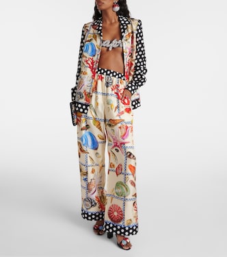 Pantaloni a palazzo Capri in seta | Dolce&Gabbana