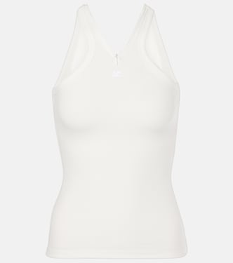 Tank top in cotone a coste | Courrèges