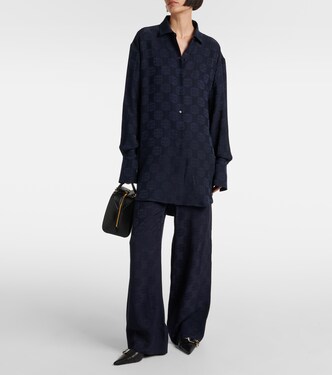 Pantaloni a gamba larga in jacquard GG | Givenchy