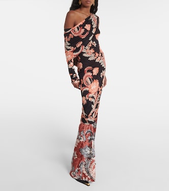 Abito midi asimmetrico con ruches | Etro
