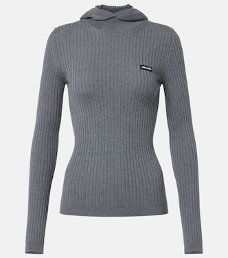 Ribbed-knit wool sweater | Miu Miu