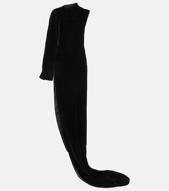One-Shoulder-Robe aus Samt | Alaïa