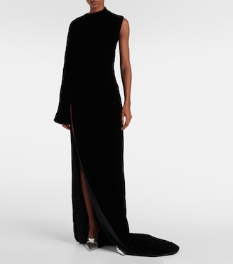 Abito lungo monospalla in velluto | Alaïa