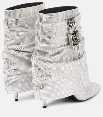 Stivali Shark Lock in raso con cristalli | Givenchy
